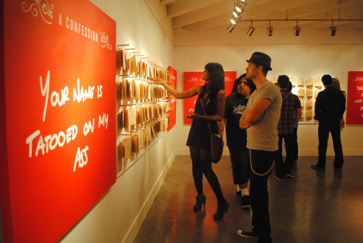  Confessions, public art project, The Cosmopolitan, Las Vegas, Nevada by Candy Chang.