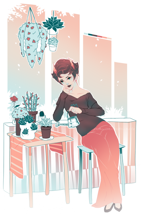 cosmickonett:bk4ever asked you:Oh! I would like to request Kanaya gardening, please! :)