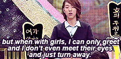 MC: Yonghwa, do you also think he really can’t speak in front of girls? [x] 