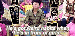 MC: Yonghwa, do you also think he really can’t speak in front of girls? [x] 