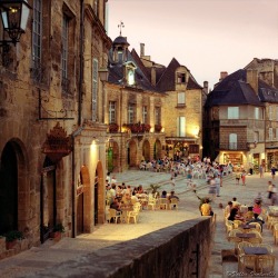 ysvoice:  | ♕ |  Summer evening at Place de la Liberté - Sarlat, France  | by © Valter Venturelli 