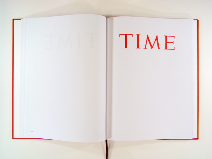 visual-poetry:  “font study (TIME)” designed by mungo thomson and mark owens 196