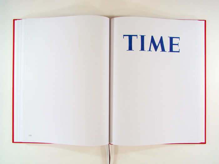 visual-poetry:  “font study (TIME)” designed by mungo thomson and mark owens 196