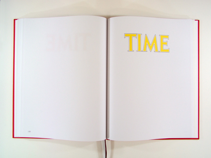 visual-poetry:  “font study (TIME)” designed by mungo thomson and mark owens 196