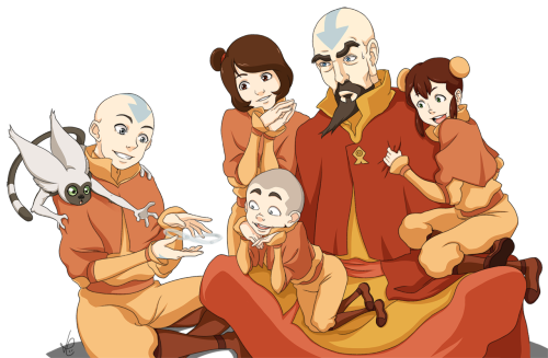 meconviertoengeek:  freak-cl:  Los personajes de Avatar: the legend os Anng y sus decendientes en Avatar:The Legend of Korra  :D 