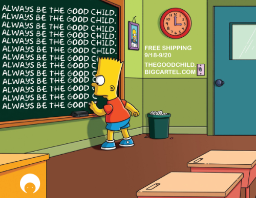 Free shipping on all The Good Child t-shirts this weekend only. Why? Because, you deserve better than “tax-free.” Thank you and enjoy! (Click image for the shop).
Remember, all The Good Child merchandise is limited edition. No re-prints, no regrets.