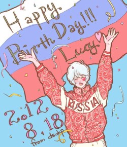 dsokp:  Lucy Happy Birthday !! 8.18  ありがとう！！！！！　すごく可愛いですよ！！！\(^o^)/