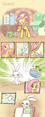 dyami-griffon:  storm-charger:  twilightsparklesharem:  (via Quarrel by ~HowXu on deviantART)  This is so cute. OMG  How Putting Your Hoof Down Should Have Been 