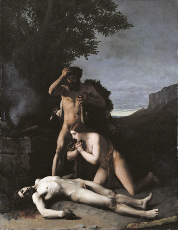 necspenecmetu:  Jean-Jacques Henner, Adam and Eve Finding the Body of Abel, 1858