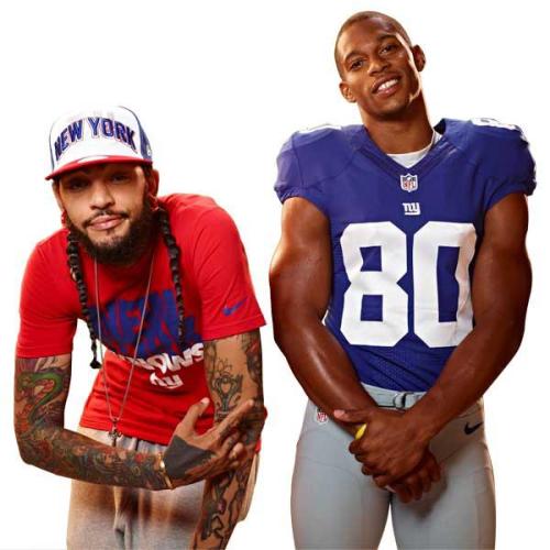 rozoonthego:  Wow! #sportsImages TRAVIS McCOY + VICTOR CRUZ 