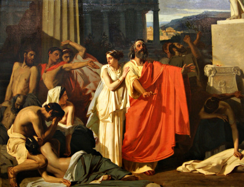 necspenecmetu: Eugene-Ernest Hillemacher, Oedipus and Antigone Exiled to Thebes, 1843