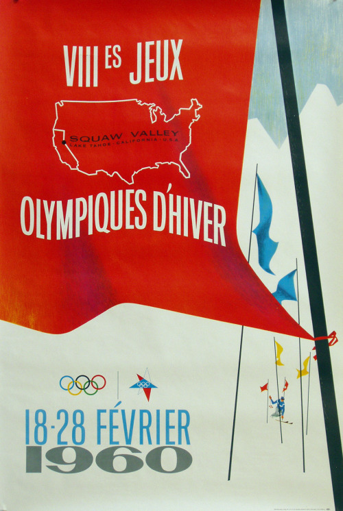 Poster for the 1960 Winter Olympics, which were held in Squaw Valley.