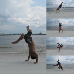fuckyeahbreakdance:  Breaking at the beach!http://bboypersona.tumblr.com/   