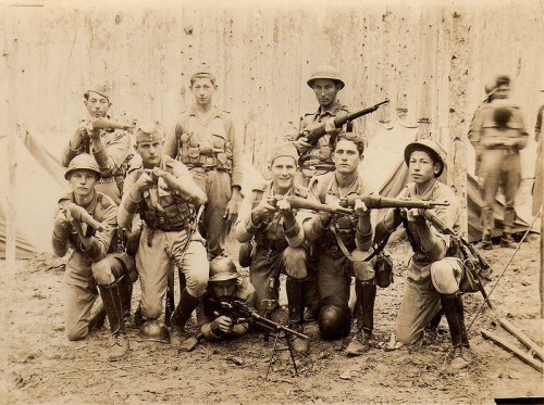 Brazilian soldiers pose for photographs before shipping to war, World War II.Yes, the Brazilians did