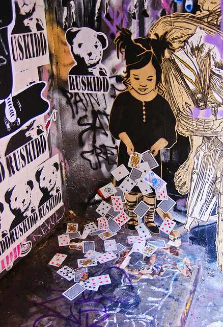 inkandchrome:  Street art Hosier Lane by nicklarsen8 on Flickr. 