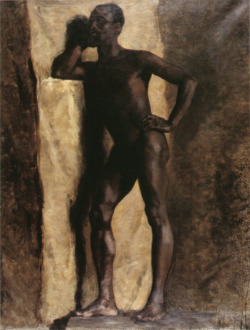 Émile Friant (French, 1863-1932), Académie D’homme Noir Debout, 81.5 X 65 Cm.