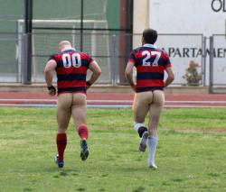 rugbysocklad:  Tite! Rugby! Ass!  Nice pair