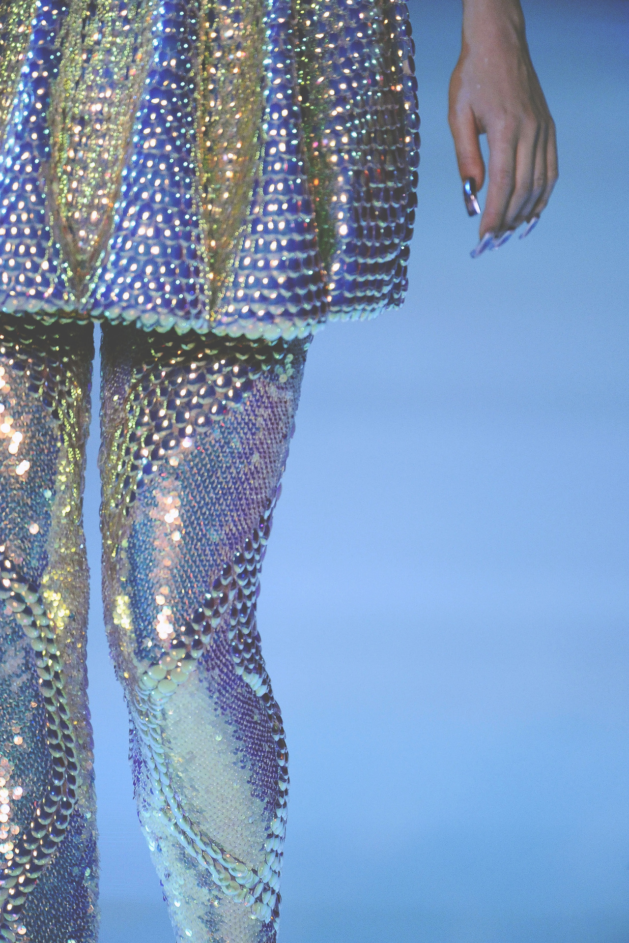 alexander mcqueen s/s 2010 rtw, ‘plato’s atlantis’, detail on the closing dress