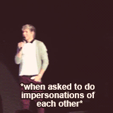 glossyma:  Narry imitating/impersonating each other (consciously and subconsciously) 