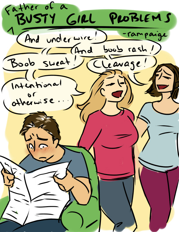 bustygirlcomics:  So awkward.  (Happy Birthday, Dad! Thanks for being a good sport