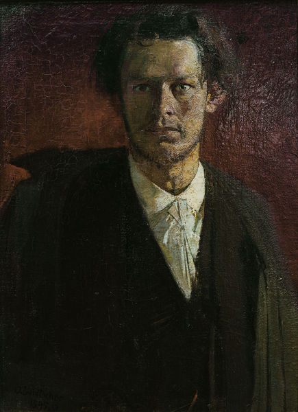 Oskar Zwintscher (German, 1870-1916), Self-portrait, 1895. Oil on canvas, 71 x 52 cm.