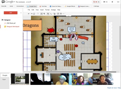 Playing DND right now, and I just wanted to show how perfect Google Hangouts through Google+ is for 