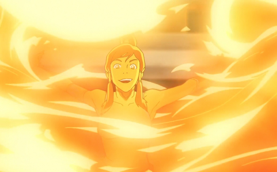 kataang-and-makorra:  LOOK AT THIS GIRL. SHE FUCKING SMILES WHILE BURSTING THROUGH