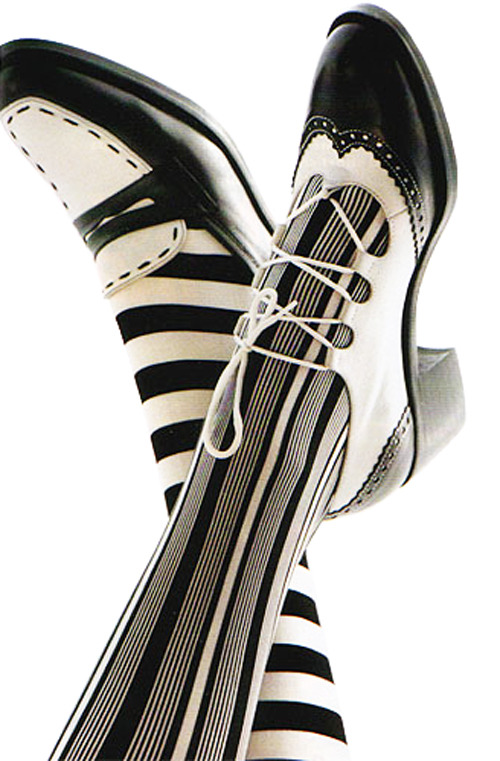 justrebellion:  betsey johnson tights, charles david shoes by designer nathalie m