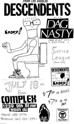 oldpunkflyers:  Descendents, Dag Nasty, Justice League @ The Complex 1986 