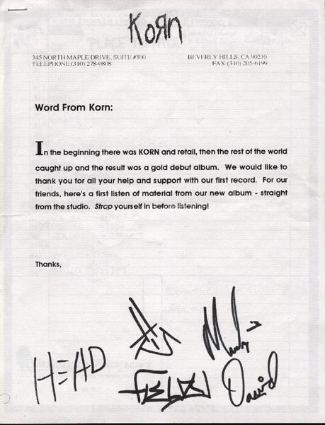 zingyvillain:  Korn’s letter to close friends, porn pictures