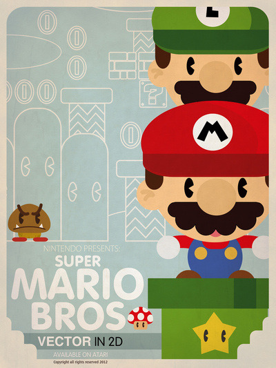 koldunkisloty:  Mario Bros Illustrations.  Created by Danvinci 