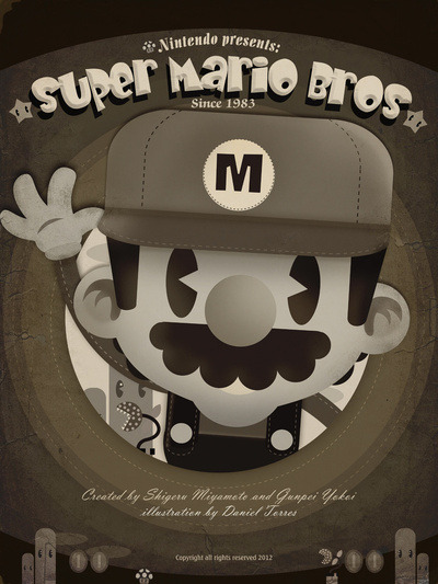 koldunkisloty:  Mario Bros Illustrations.  Created by Danvinci 