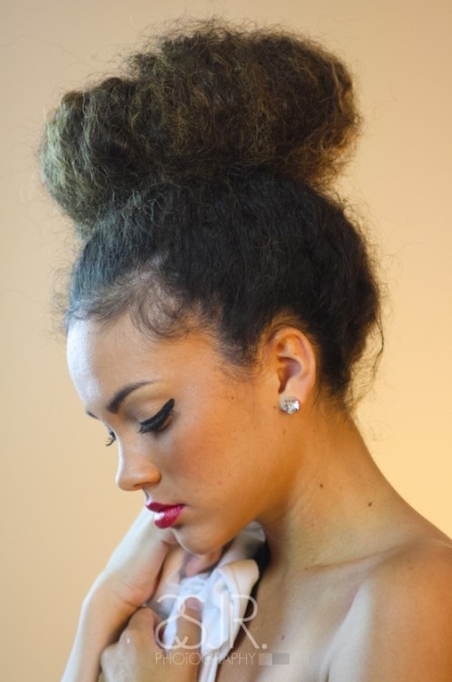 Afro bun hair piece