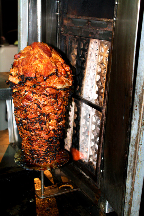 mexicanfoodporn:El Trompo querido This staple in mexican cuisine is basically seasoned pork mea