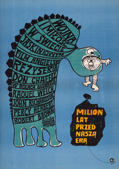 One Million Years BC movie poster, 1966, Butenko. via