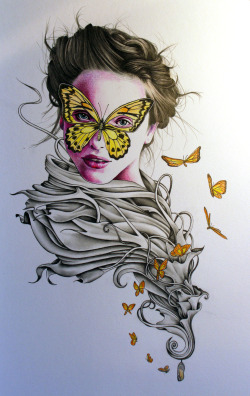 wryer:  New drawing, “Metamorphosis” :-)  Wish I could draw like that.