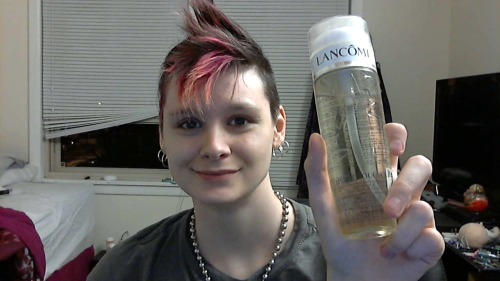 Also this shit is amazing. Lancome removal all deep cleansing oil. It doesn’t fucking burn like the blazing infernos of a thousand white hot suns when you get it in your eye. … Though it may cloud it up which is easily fixed by rinsing with