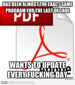 9gag:  Scumbag Adobe Reader