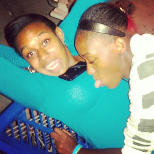 sexyshells14102:  We can never jus take a regular pic #lezzbehonest #bestfriend #alilalcohol (Taken with Instagram)  What?