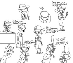 askmarie-kanker:  Still working on answering questions. Until then, have a free Marie/Scout sketch dump! (For someone who doesn’t even play the freakin’ game…)  Great minds think a like. :)