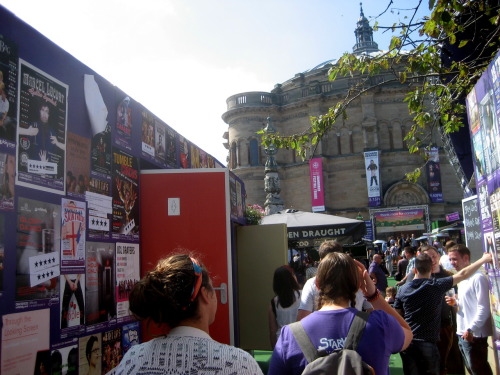 Back in Edinburgh, this is what the whole city looked like.  Theater posters for the Fringe EVERYWHE