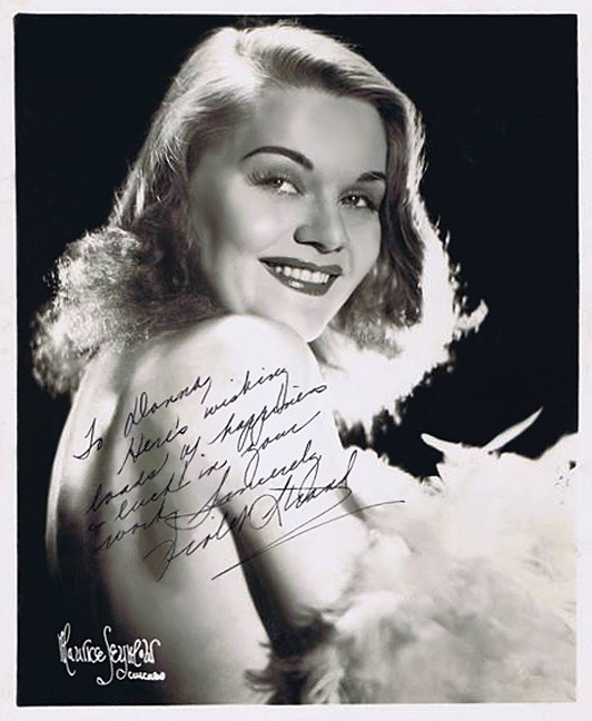 Violet Strand Vintage 40’s-era promo photo personalized to fellow dancer Donna