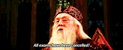 iseeyourheartcryforlove:  Dumbledore, please come to my school during the finals. I love the little smile he does