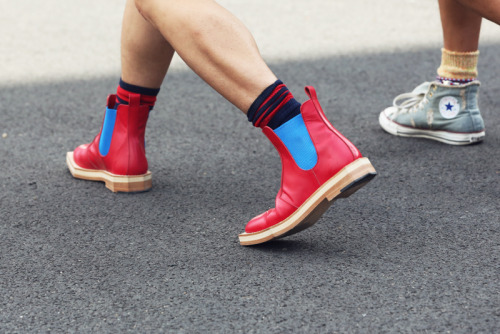 maxtonmen:  red and blue boots