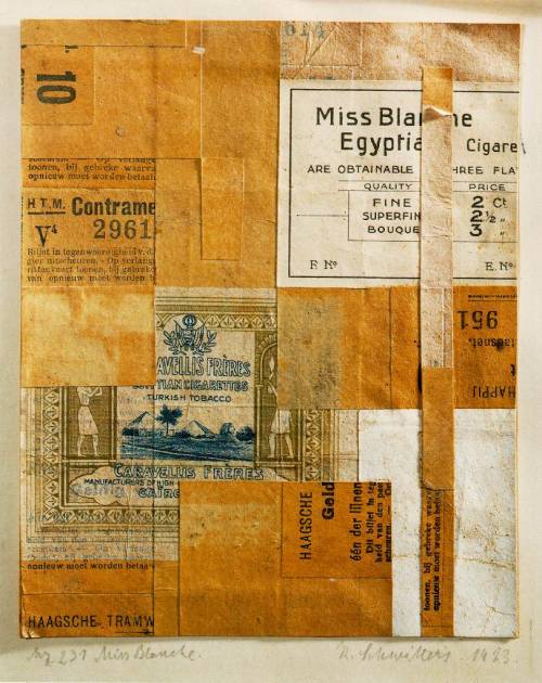muirgilsdream:Kurt Schwitters, Merz 231 Miss Blanche, 1923.