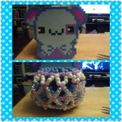 Kawaii hamster cuff I just finished.  ♥