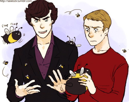 tea-is-hot:sexlock:BEES, JOHN.“Sherlock, I don’t mean to sound rude but… why do these bees look a lo