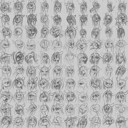 timeisoatmeal:  Super Speedy Portraits  holy shit see this? &hellip;five hundred faces :o that&rsquo;s a lot.