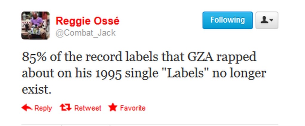 Investigative Reports: Breaking Down GZA’s “Labels” Last month I saw a tweet