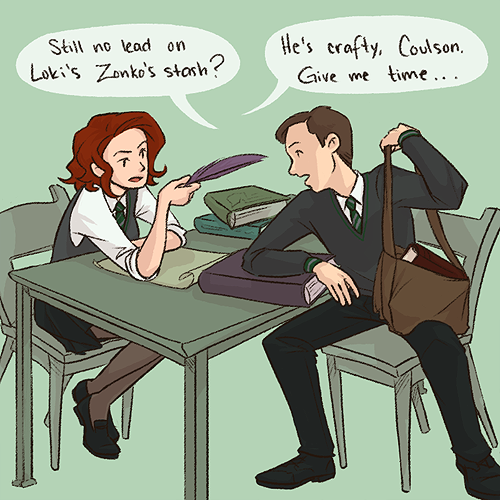 norse-god-of-mischief:michellicopter:I couldn’t decide where I wanted Coulson to be sorted, so.NICK 